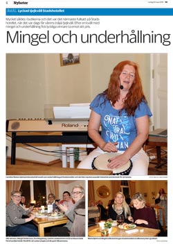 Caroline Waters konsert anm&auml;lan i S&auml;ffletidningen: Bj&ouml;d p&aring; Jazz av h&ouml;g klass - En Jazzkv&auml;ll att minnas.